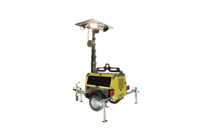 Mobile LED light mast system